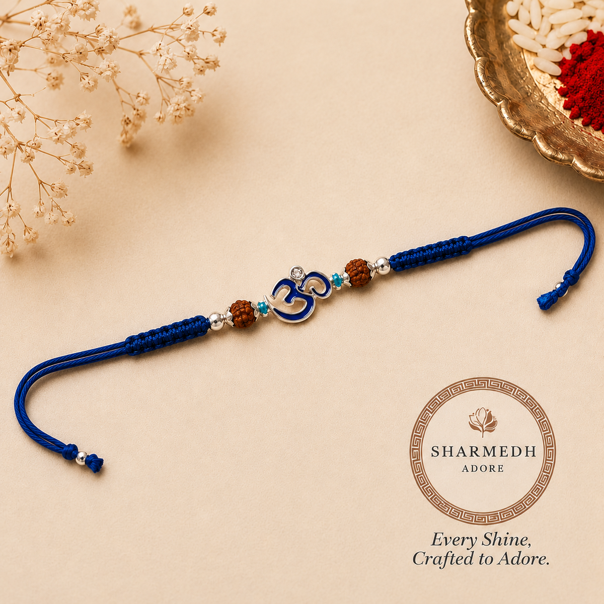 Sacred Om - Blue Thread