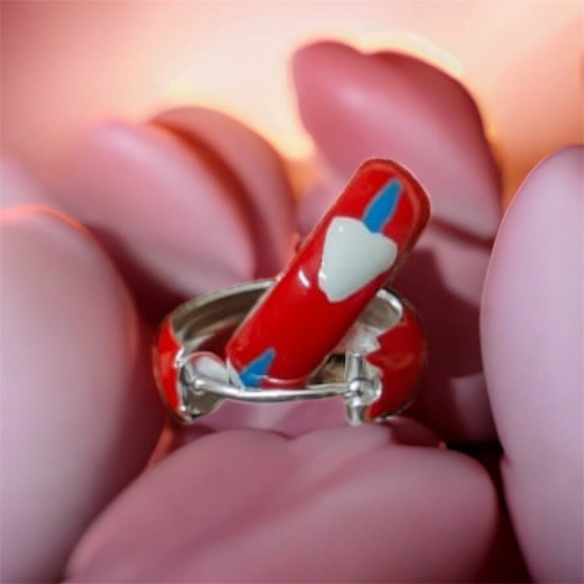 Santa Red Enameled Bali