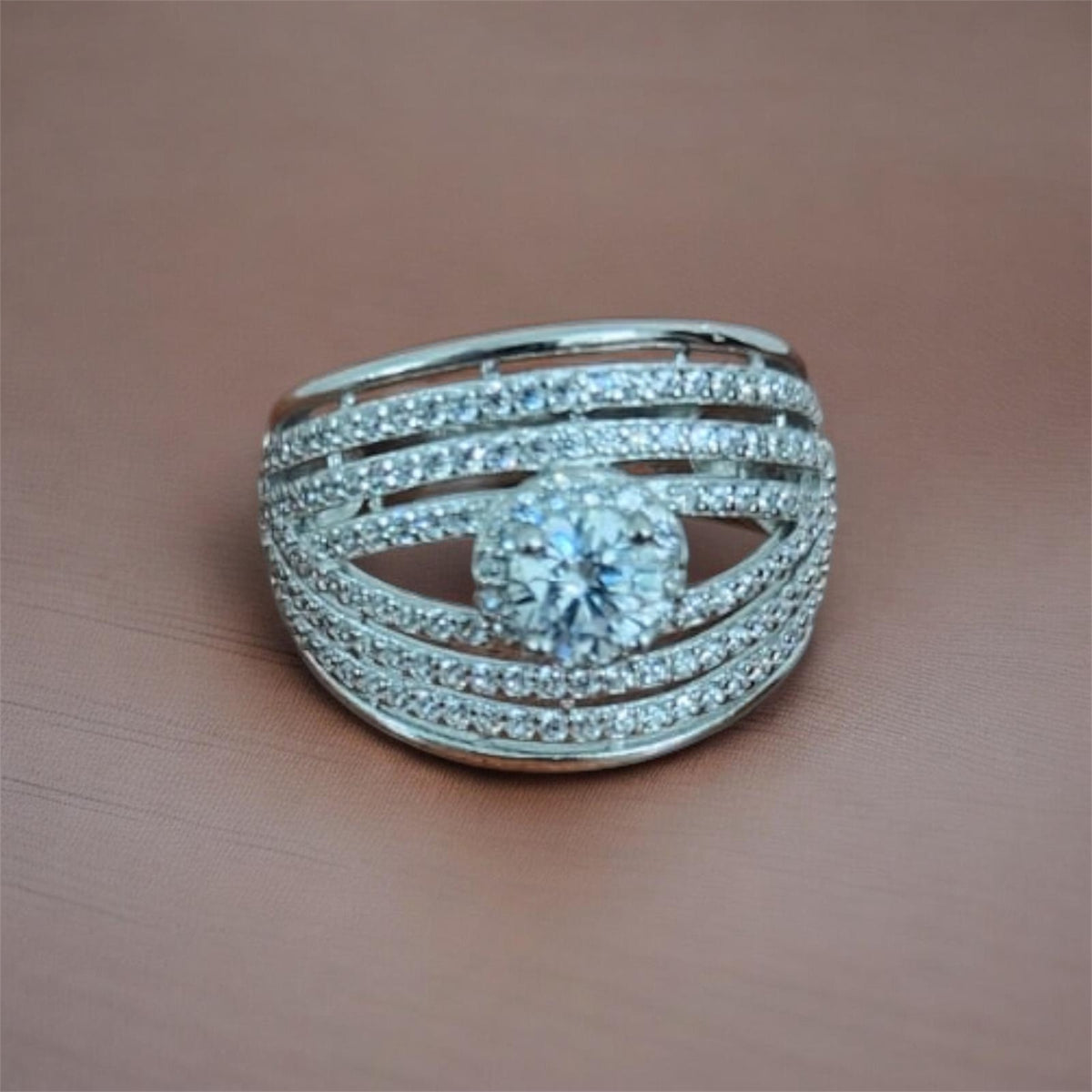 Cocktail Solitaire Ring