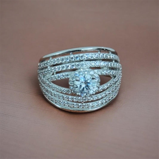 Cocktail Solitaire Ring
