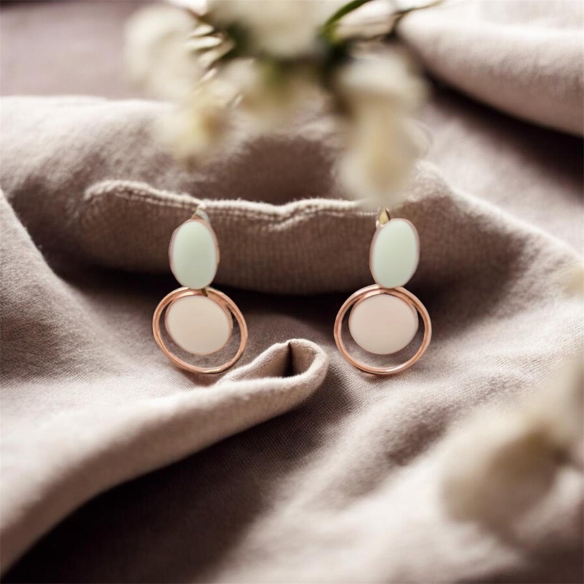 Peach Enamel Dangler