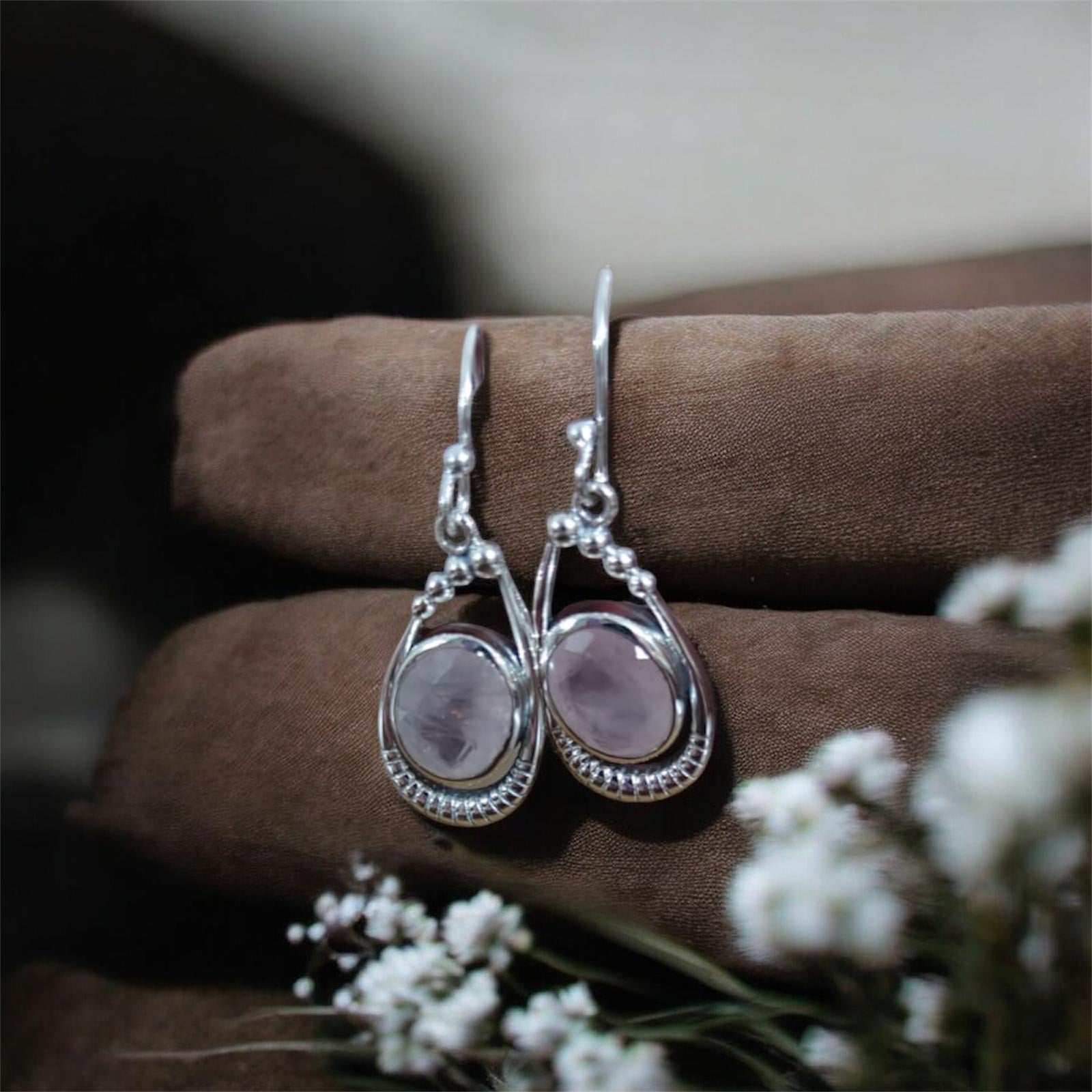 Rose Quartz Dangler