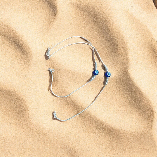 Evil Eye Anklet Pair