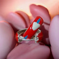 Santa Red Enameled Bali