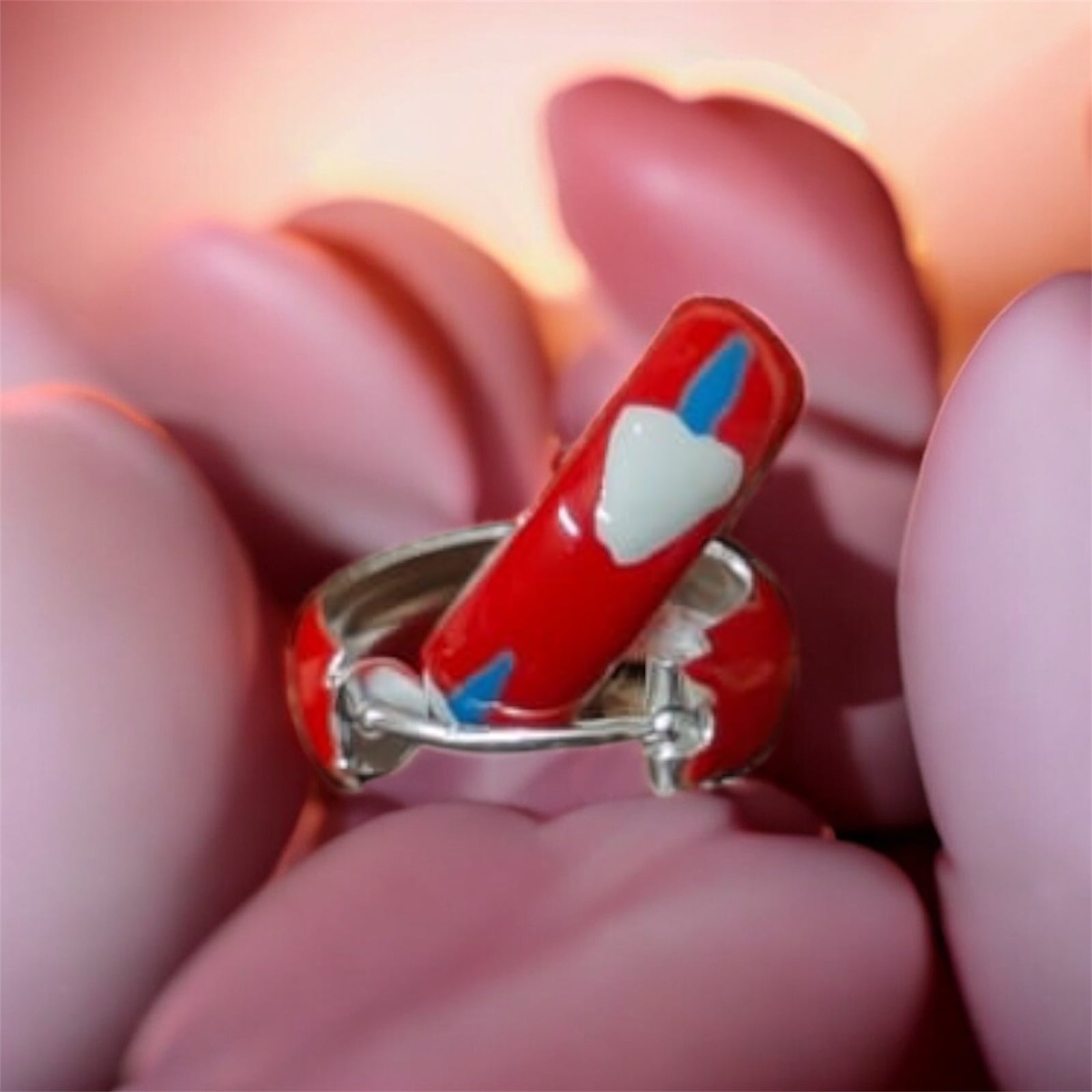 Santa Red Enameled Bali