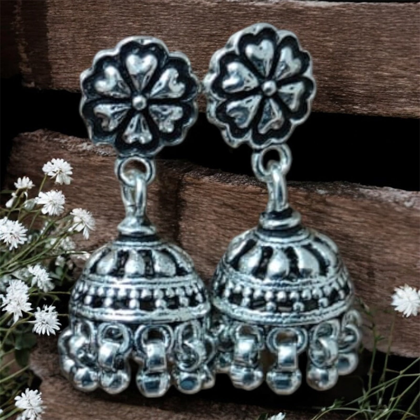 Heart Jhumka